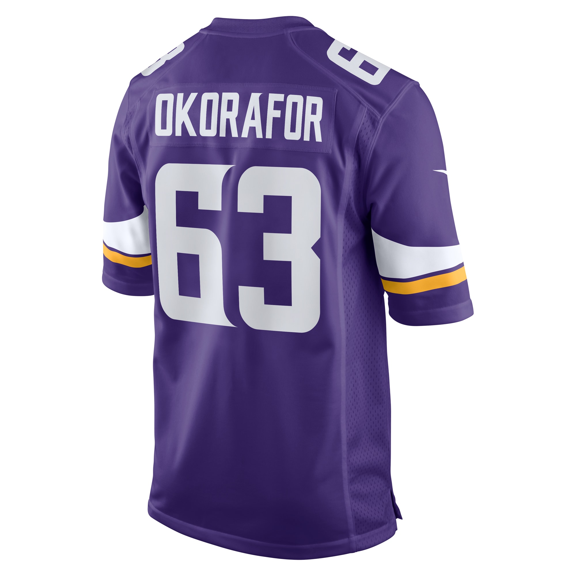 Men's Minnesota Vikings Chim Okorafor Purple Team Game Jersey