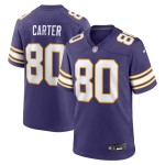 Men's Minnesota Vikings Cris Carter Purple Classic Retired Player Game Jersey