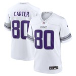 Men's Minnesota Vikings Cris Carter White Alternate Retired Player Game Jersey