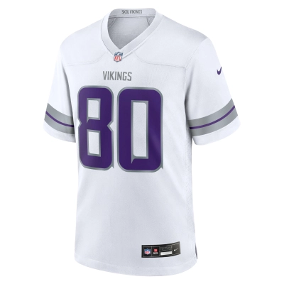 Men's Minnesota Vikings Cris Carter White Alternate Retired Player Game Jersey 02