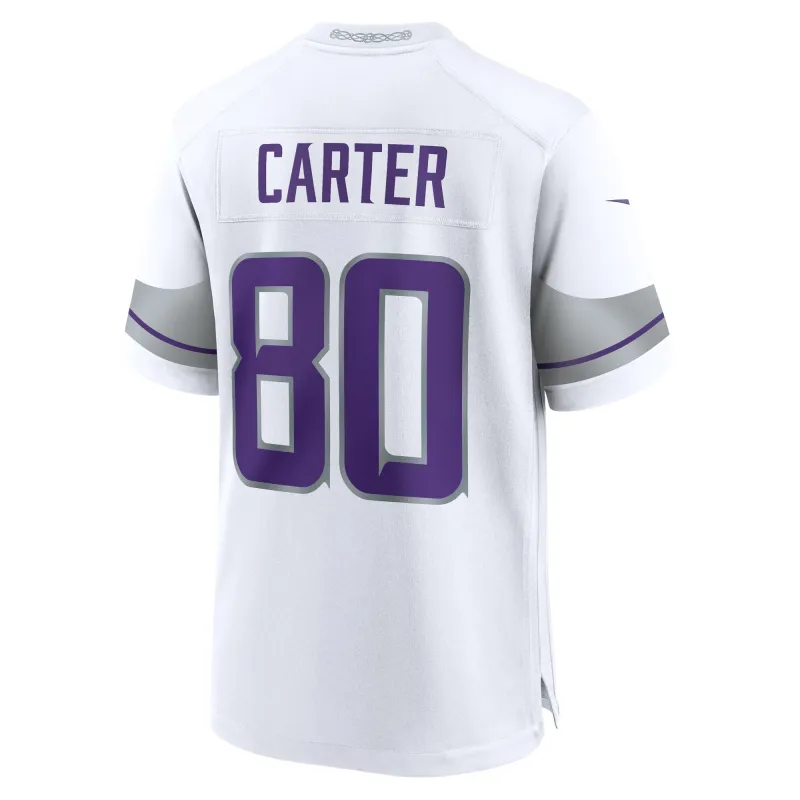 Men's Minnesota Vikings Cris Carter White Alternate Retired Player Game Jersey