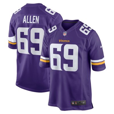 Men's Minnesota Vikings Jared Allen Purple Retired Player Game Jersey 01