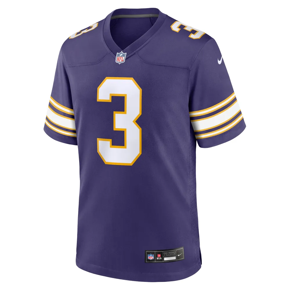 Men's Minnesota Vikings Jordan Addison Purple Classic Player Game Jersey