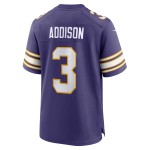 Men's Minnesota Vikings Jordan Addison Purple Classic Player Game Jersey
