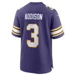 Men's Minnesota Vikings Jordan Addison Purple Classic Player Game Jersey