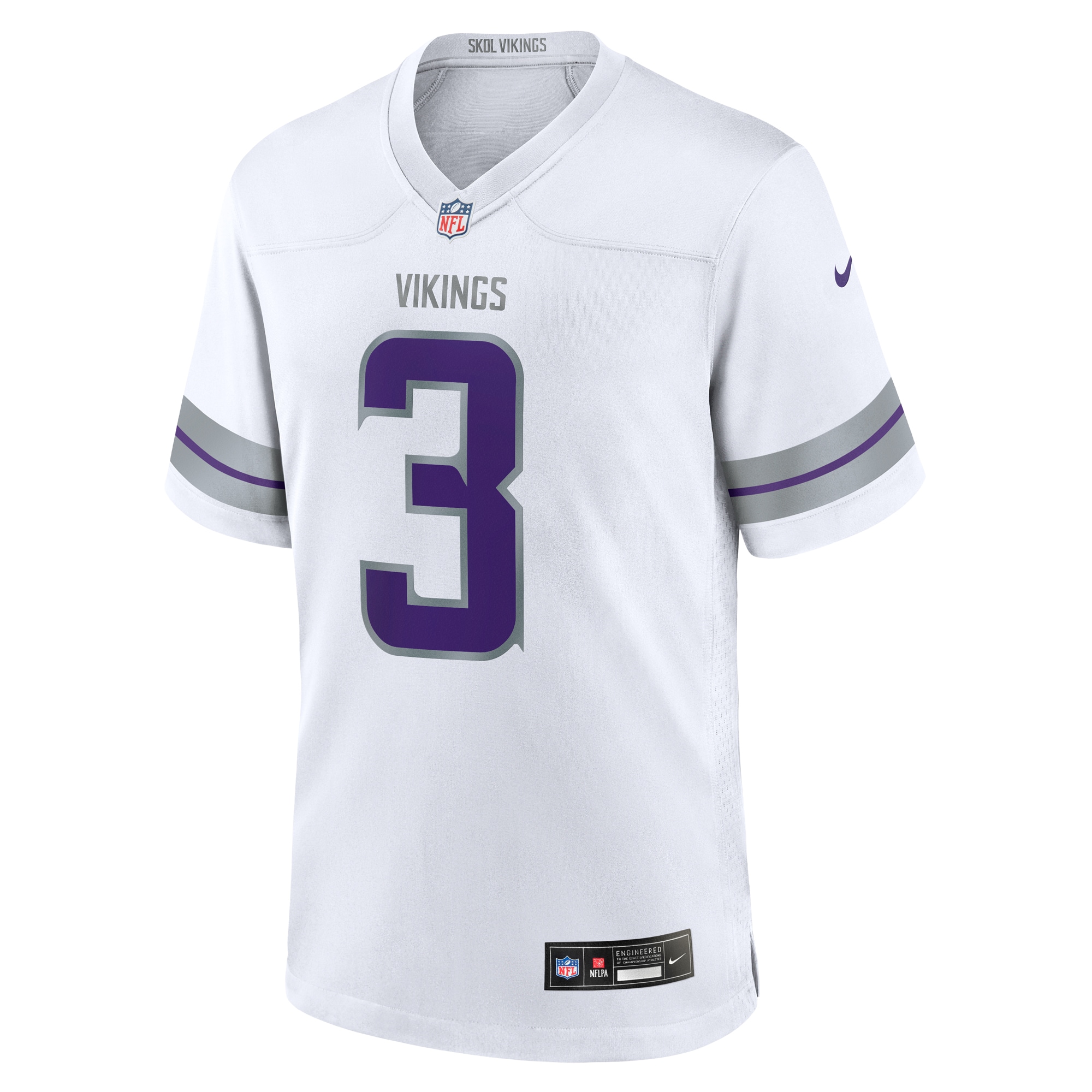 Men's Minnesota Vikings Jordan Addison White Alternate Game Player Jersey