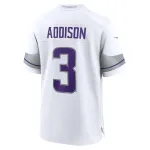 Men's Minnesota Vikings Jordan Addison White Alternate Game Player Jersey