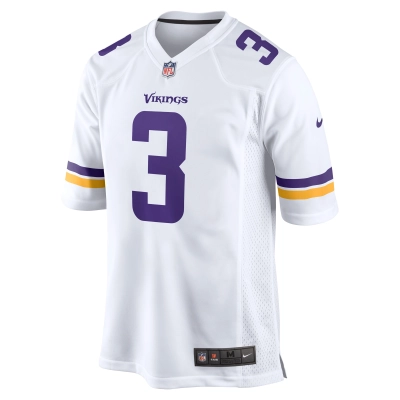 Men's Minnesota Vikings Jordan Addison White Away Game Jersey 02