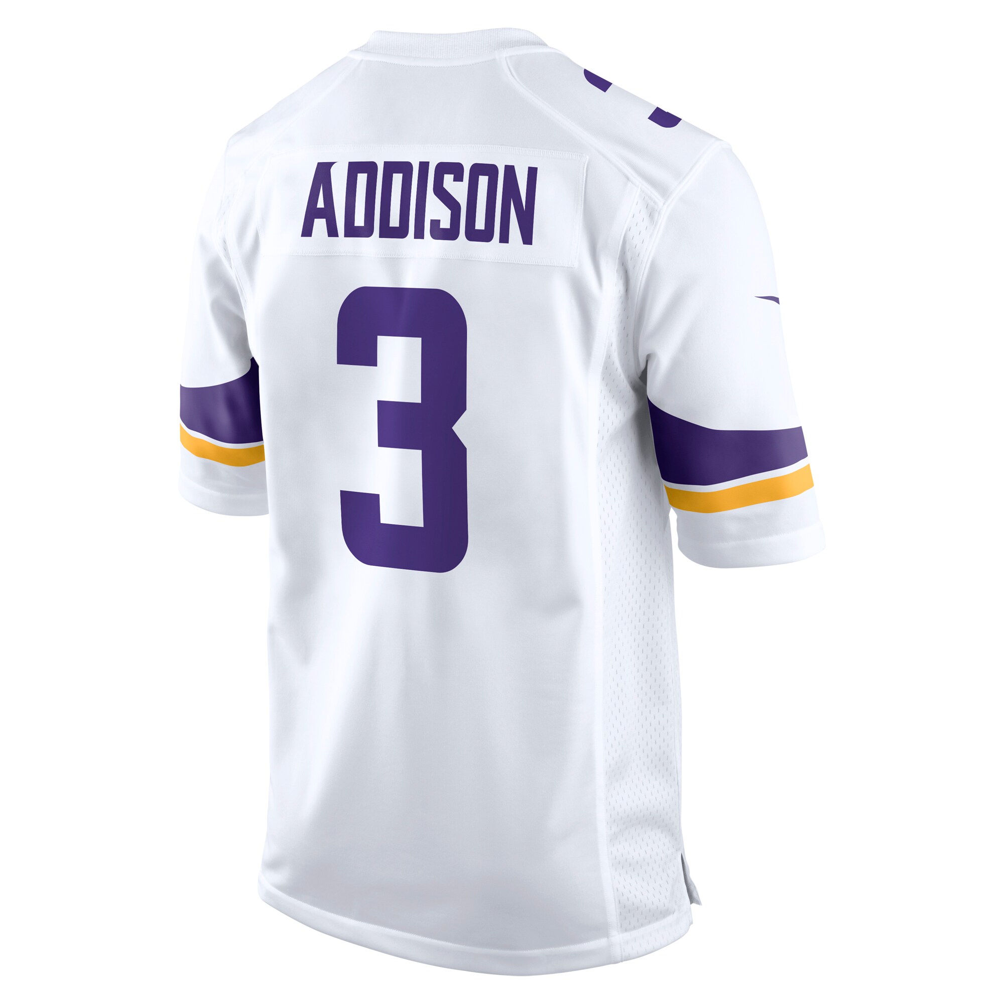 Men's Minnesota Vikings Jordan Addison White Away Game Jersey