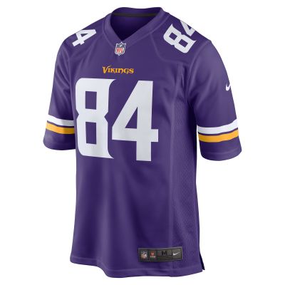 Men's Minnesota Vikings Josh Oliver Purple Game Player Jersey 02