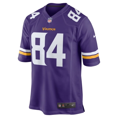 Men's Minnesota Vikings Josh Oliver Purple Game Player Jersey 02