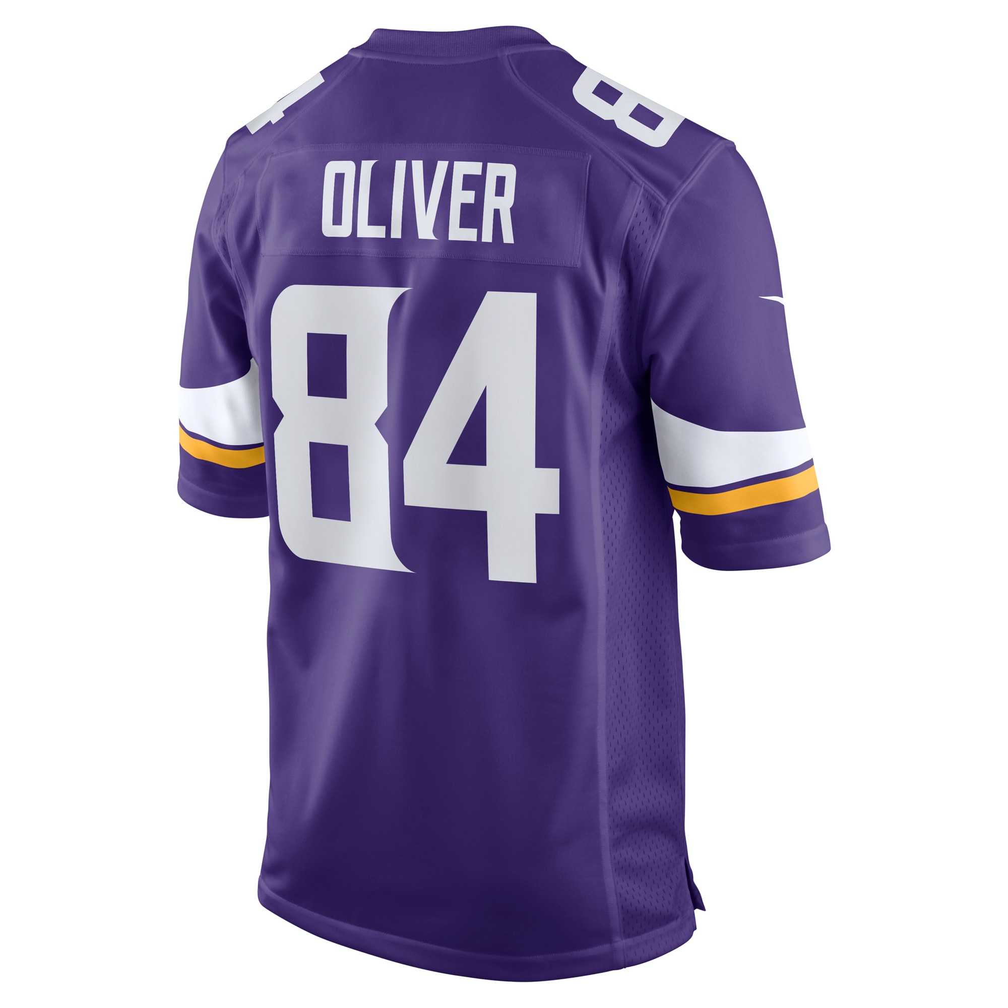 Men's Minnesota Vikings Josh Oliver Purple Game Player Jersey