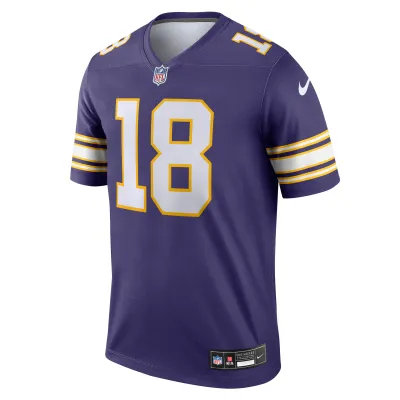Men's Minnesota Vikings Justin Jefferson Purple Classic Legend Player Jersey 02