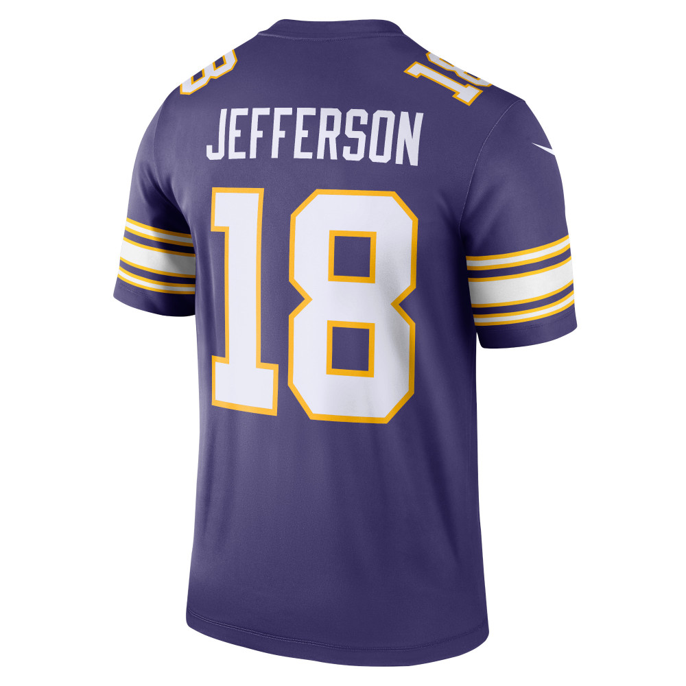 Men's Minnesota Vikings Justin Jefferson Purple Classic Legend Player Jersey
