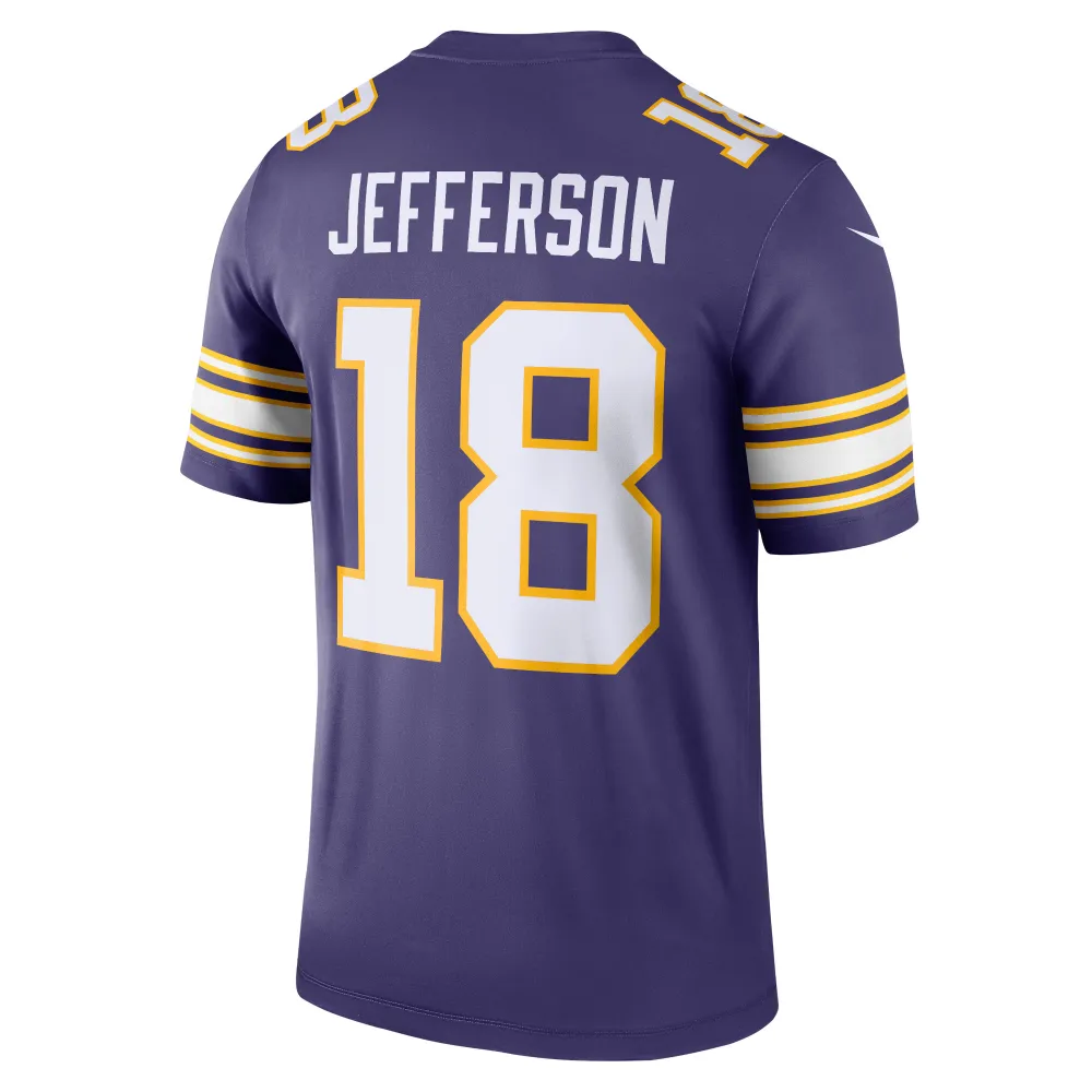 Men's Minnesota Vikings Justin Jefferson Purple Classic Legend Player Jersey