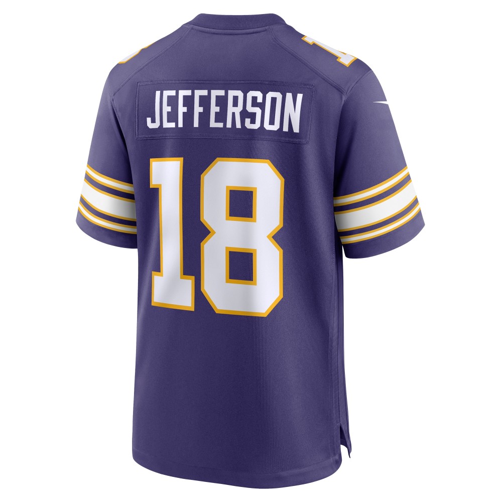 Men's Minnesota Vikings Justin Jefferson Purple Classic Player Game Jersey