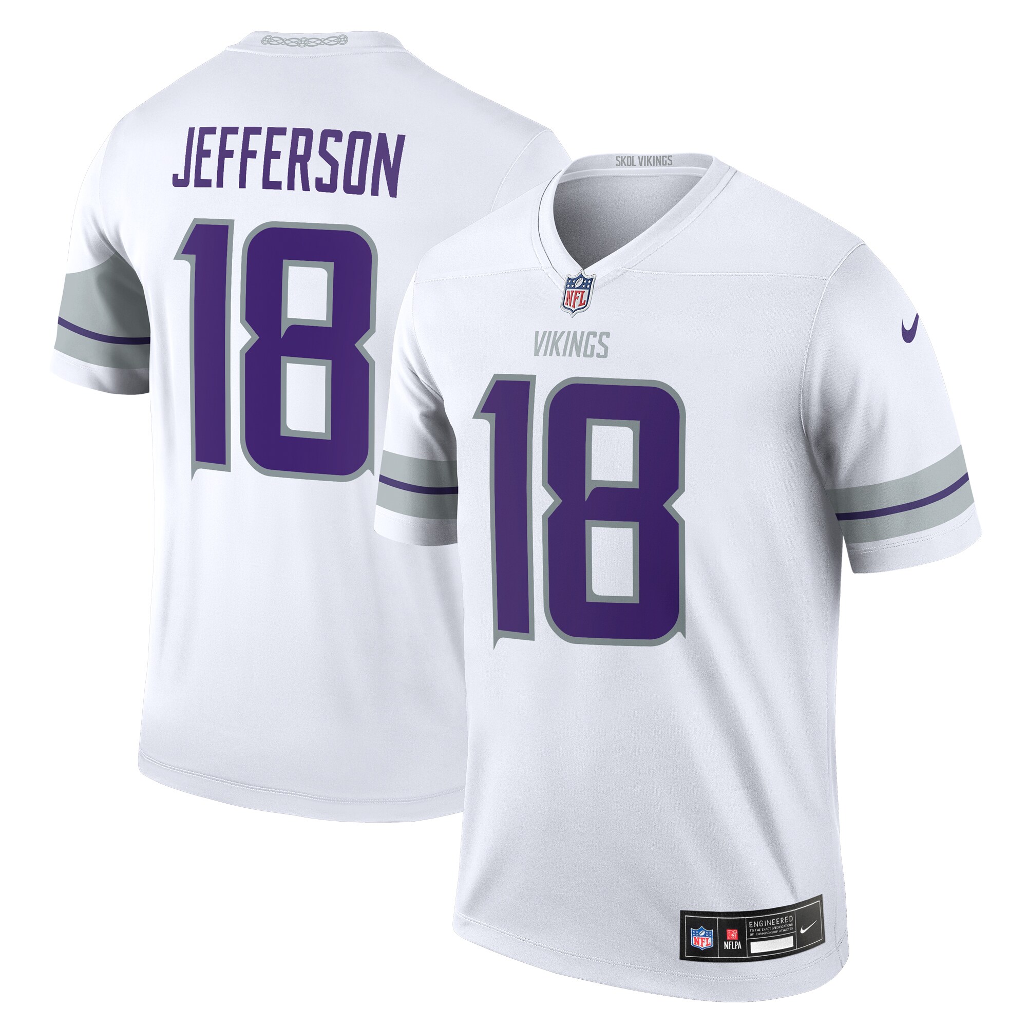 Men's Minnesota Vikings Justin Jefferson White Alternate Legend Player Jersey