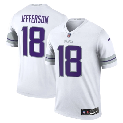 Men's Minnesota Vikings Justin Jefferson White Alternate Legend Player Jersey 01