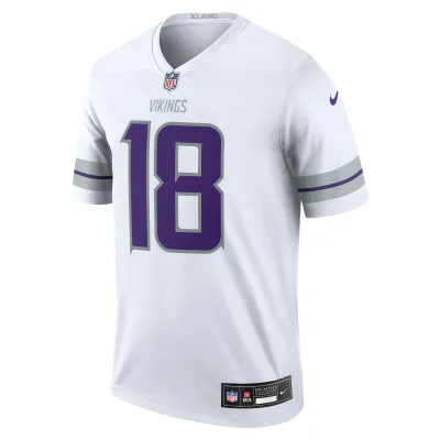 Men's Minnesota Vikings Justin Jefferson White Alternate Legend Player Jersey 02