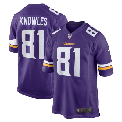 Men's Minnesota Vikings Malik Knowles  Purple Team Game Jersey 01