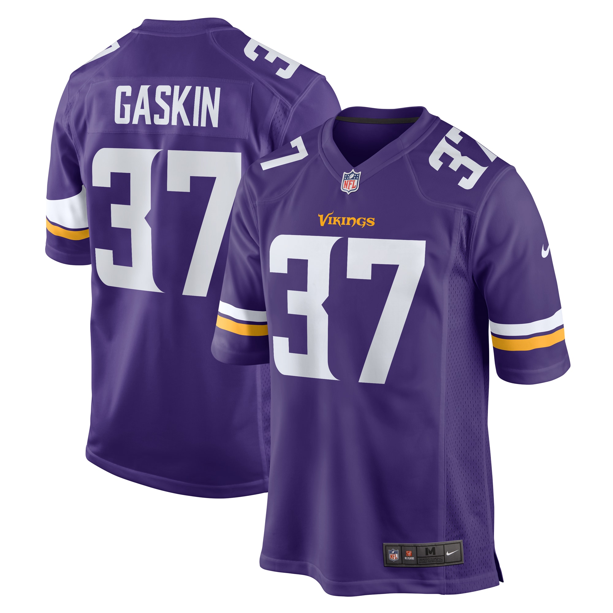 Men's Minnesota Vikings Myles Gaskin  Purple Team Game Jersey