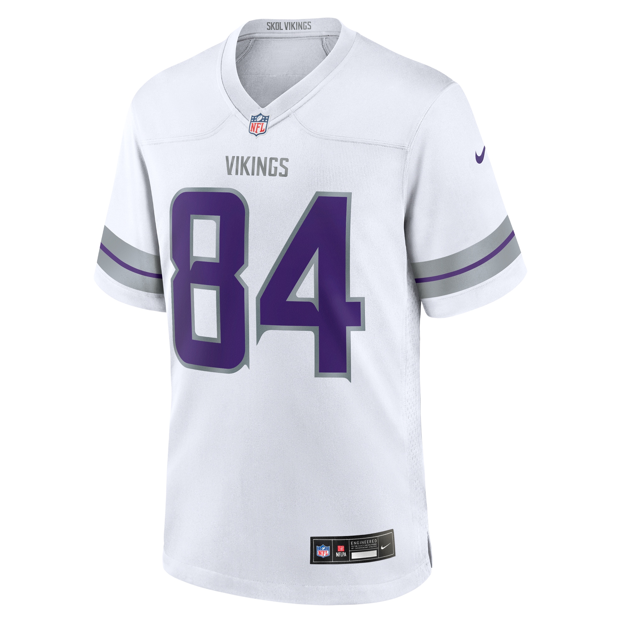 Men's Minnesota Vikings Randy Moss White Alternate Retired Player Game Jersey