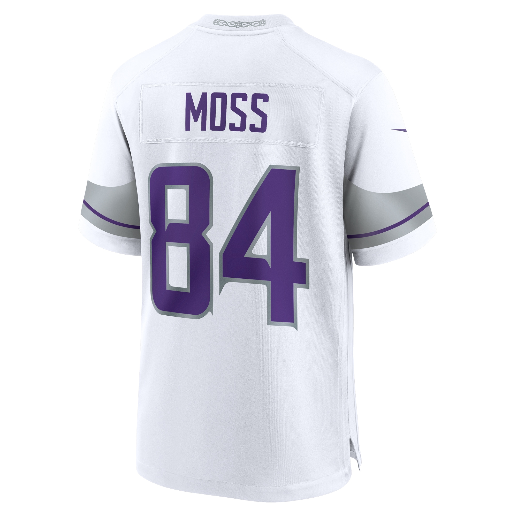 Men's Minnesota Vikings Randy Moss White Alternate Retired Player Game Jersey