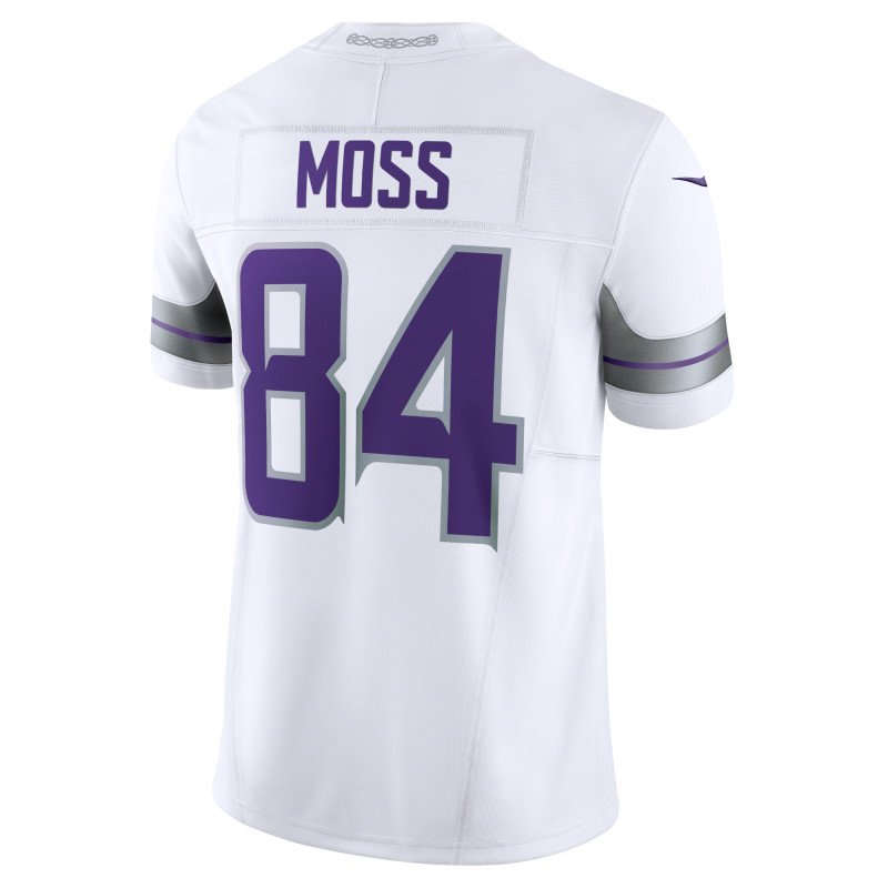 Men's Minnesota Vikings Randy Moss White Alternate Vapor F.U.S.E. Retired Player Limited Jersey