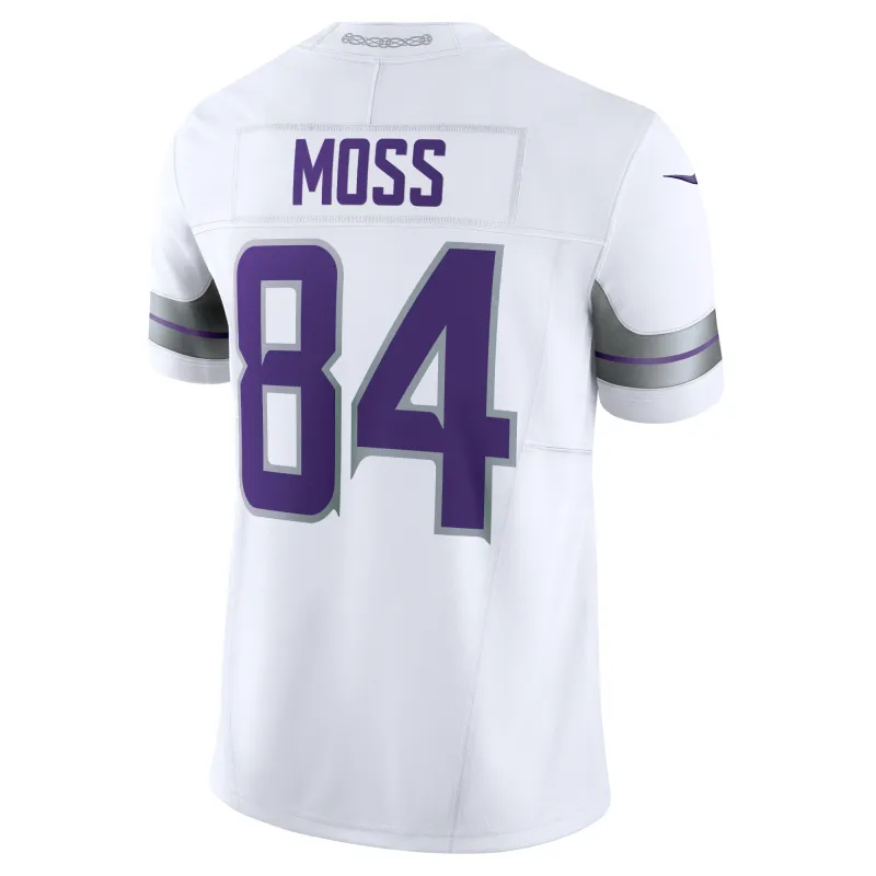Men's Minnesota Vikings Randy Moss White Alternate Vapor F.U.S.E. Retired Player Limited Jersey