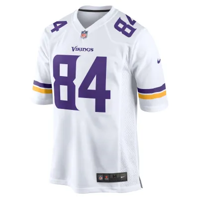 Men's Minnesota Vikings Randy Moss White Retired Player Game Jersey 02