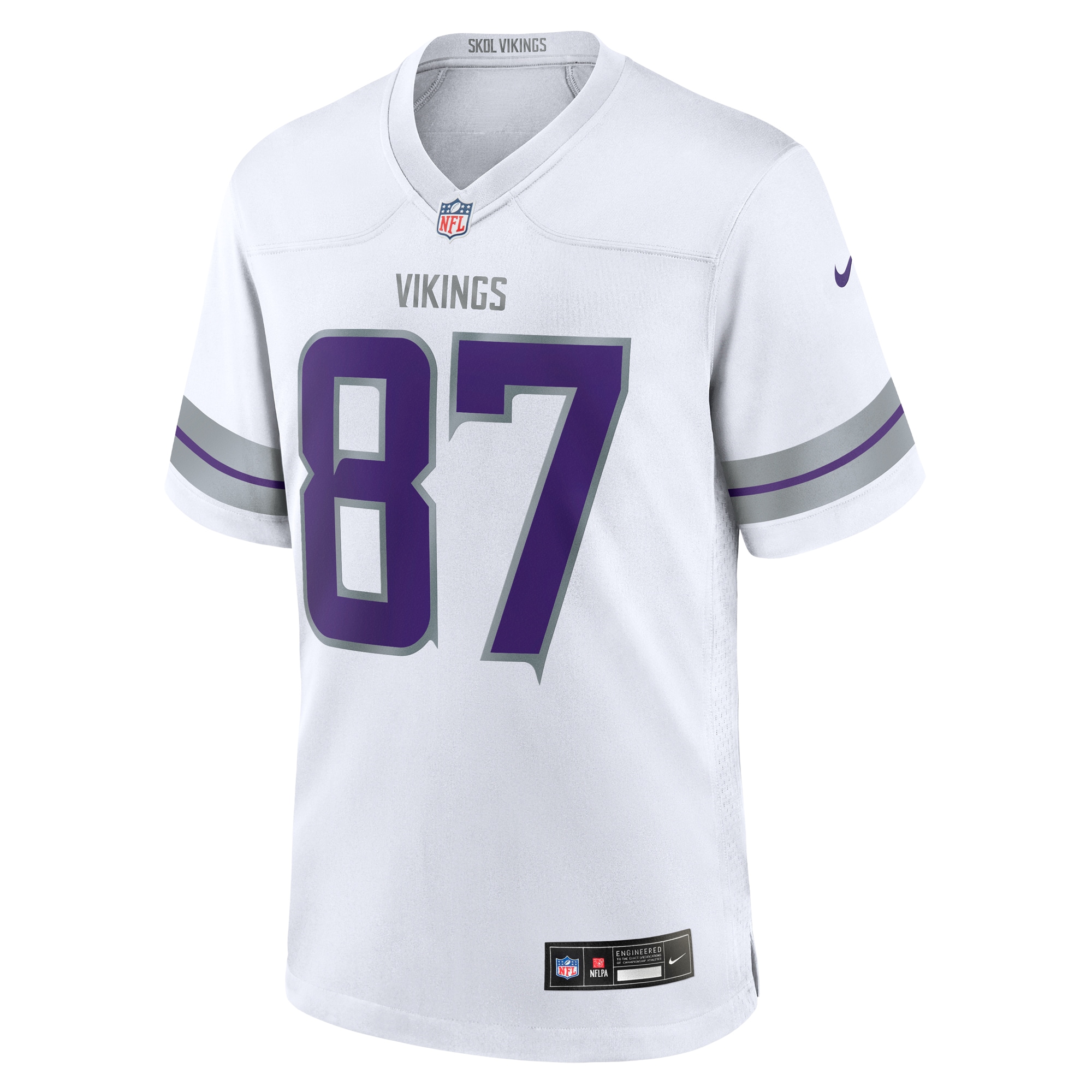 Men's Minnesota Vikings T.J. Hockenson White Alternate Game Player Jersey