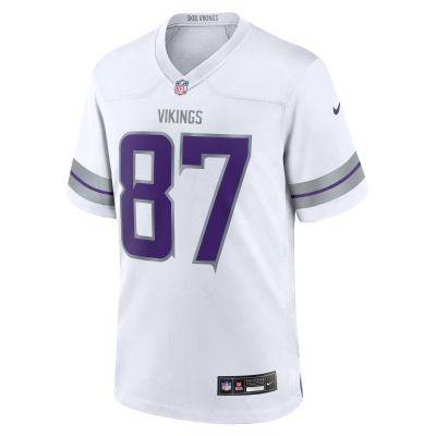 Men's Minnesota Vikings T.J. Hockenson White Alternate Game Player Jersey 02