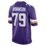 Men's Minnesota Vikings Tyrese Robinson  Purple Team Game Jersey