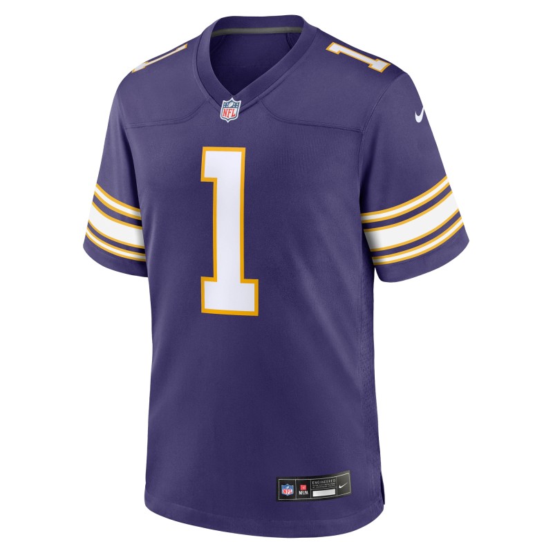 Men's Minnesota Vikings Warren Moon Purple Classic Retired Player Game Jersey