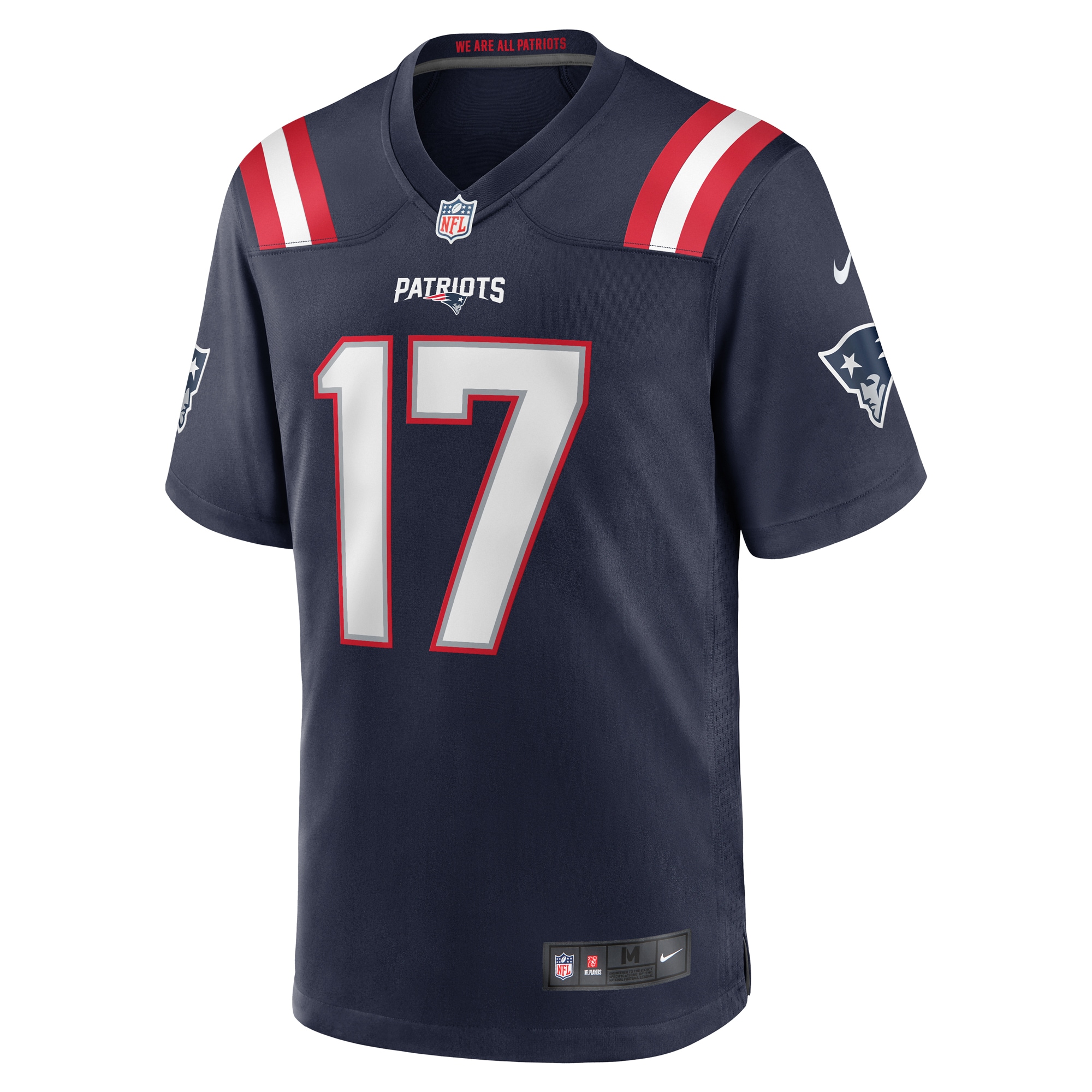 Men's New England Patriots Bryce Baringer  Navy Team Game Jersey