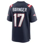 Men's New England Patriots Bryce Baringer  Navy Team Game Jersey