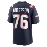 Men's New England Patriots Calvin Anderson Navy Game Jersey