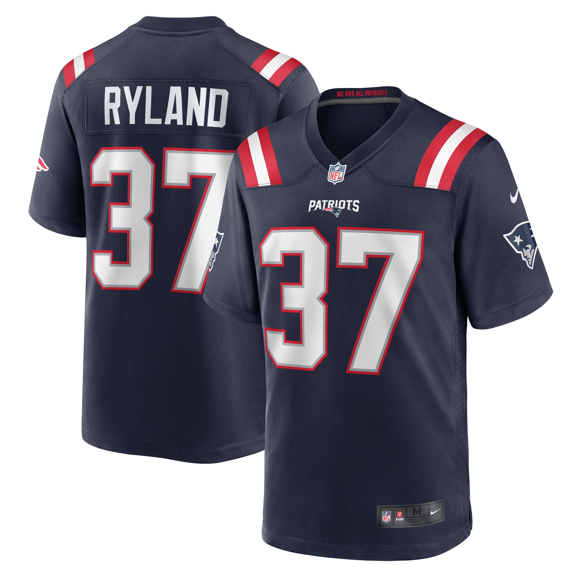 Men's New England Patriots Chad Ryland  Navy Team Game Jersey