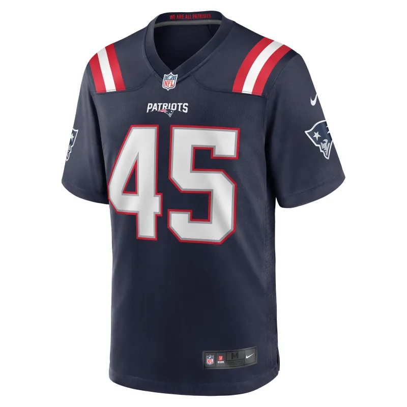 Men's New England Patriots Chris Board Navy Game Player Jersey