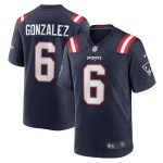 Men's New England Patriots Christian Gonzalez  Navy Team Game Jersey