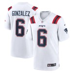 Men's New England Patriots Christian Gonzalez  White Game Jersey