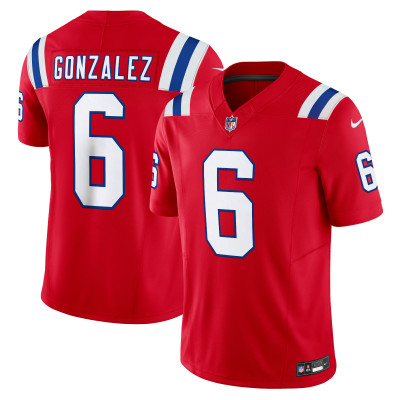 Men's New England Patriots Christian Gonzalez Red Vapor F.U.S.E. Limited Jersey 01