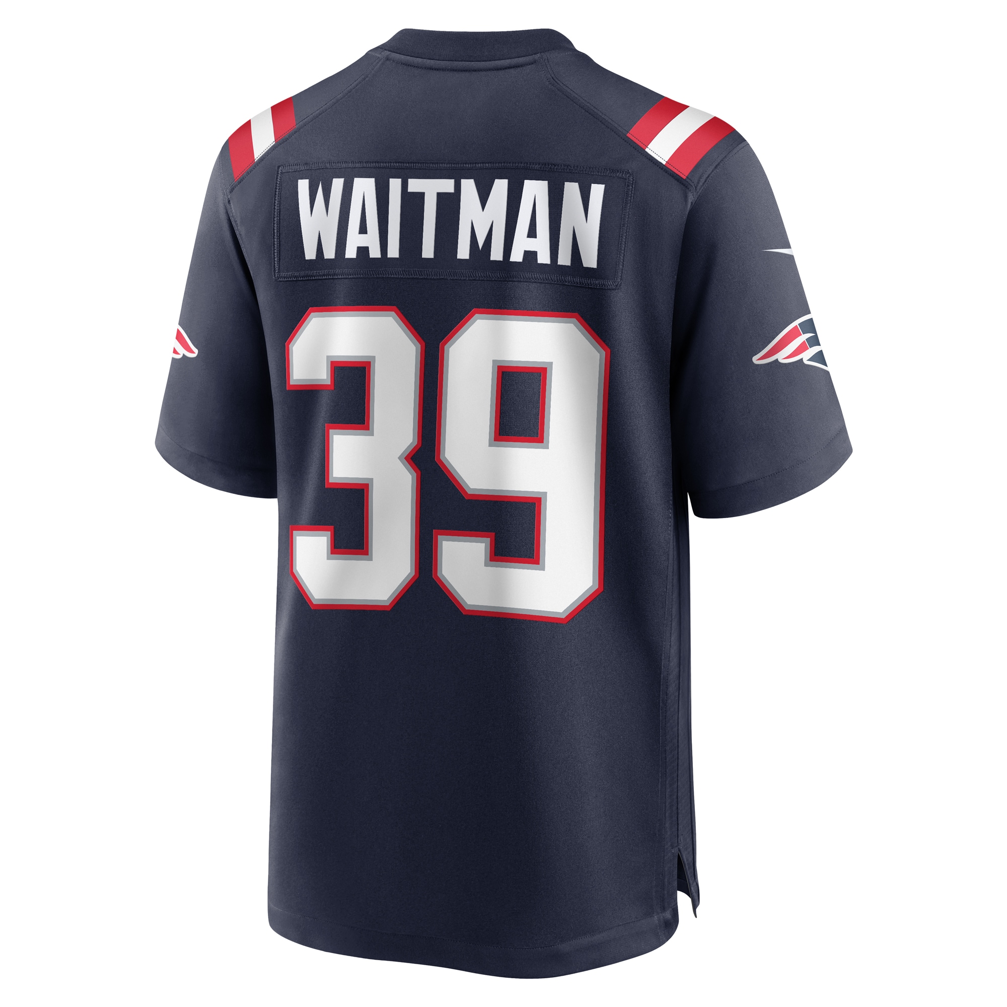 Men's New England Patriots Corliss Waitman  Navy Team Game Jersey