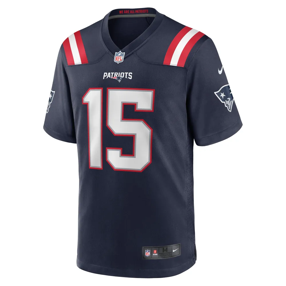 Men's New England Patriots Corliss Waitman Navy Game Jersey
