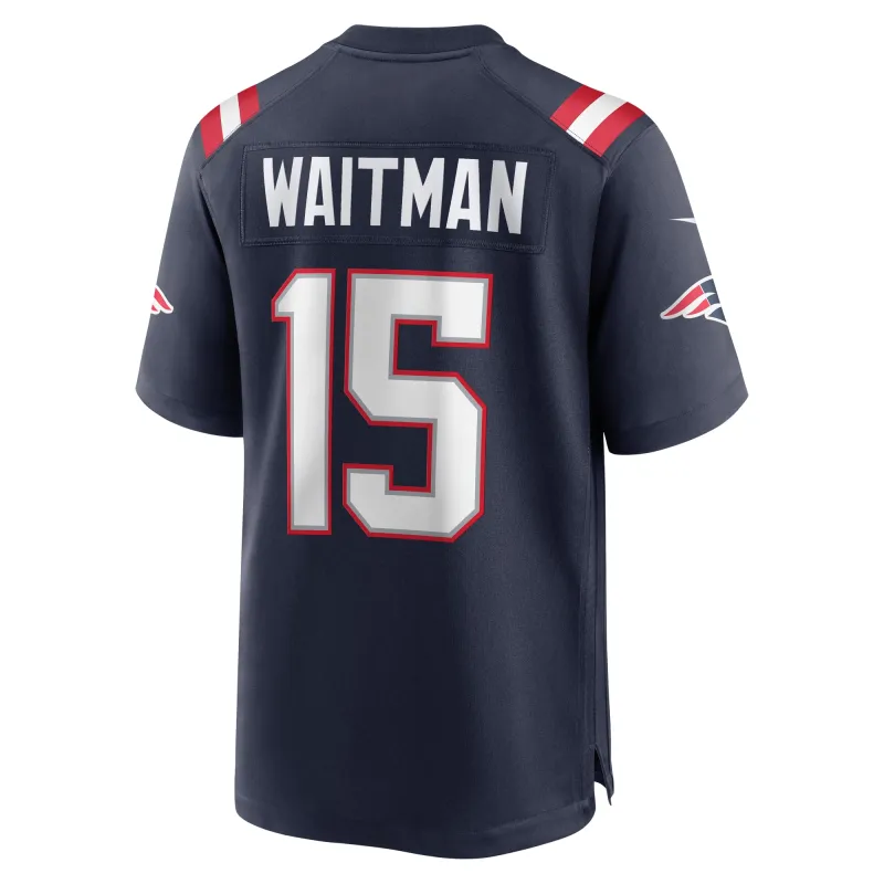 Men's New England Patriots Corliss Waitman Navy Game Jersey