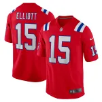Men's New England Patriots Ezekiel Elliott Red Alternate Game Player Jersey
