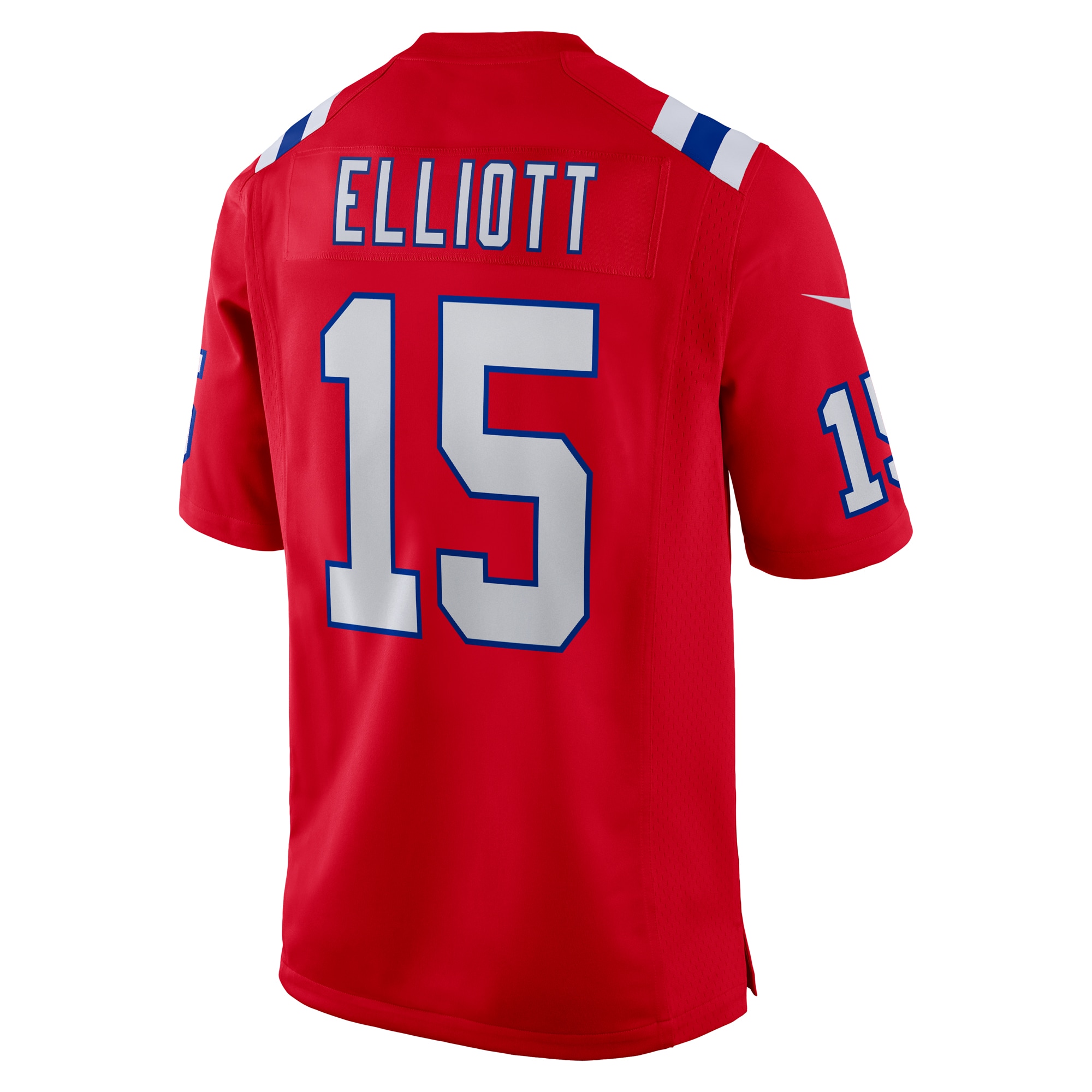 Men's New England Patriots Ezekiel Elliott Red Alternate Game Player Jersey
