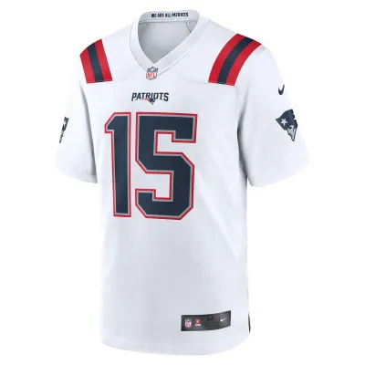 Men's New England Patriots Ezekiel Elliott White Game Player Jersey 02