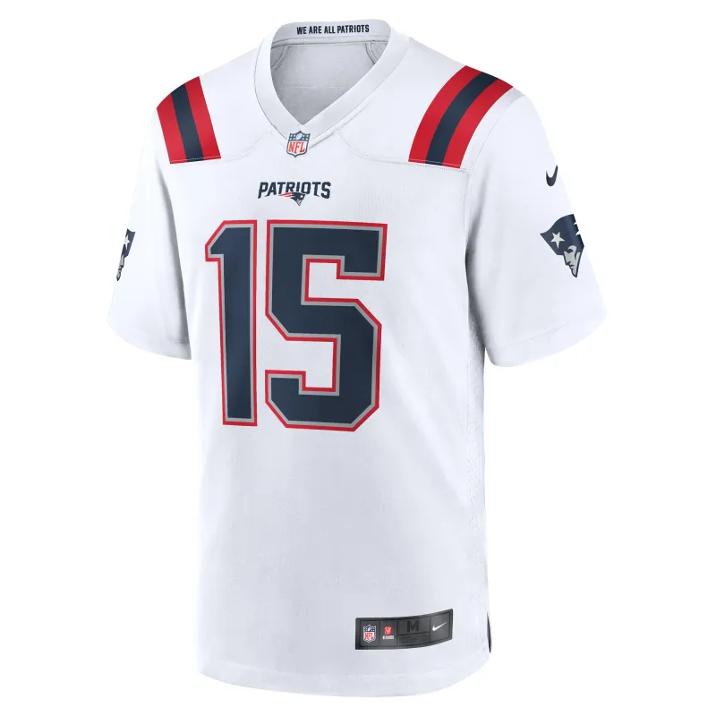 Men's New England Patriots Ezekiel Elliott White Game Player Jersey