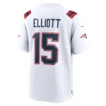 Men's New England Patriots Ezekiel Elliott White Game Player Jersey